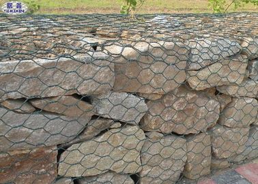 Disesuaikan Galvanis Galfan Pvc Gabion Reinforced Wall Mesh Pelindung Fleksibel