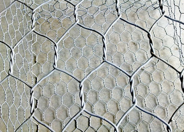 1 X 1 X 1 Gabion Dinding Kandang Kotak Seng Dilapisi Heksagonal Gabus Untuk Proyek Tepi Sungai