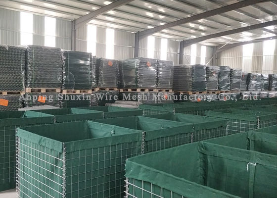 Lipat 3 * 3 Inci Lubang Persegi Hesco Explosion Proof Barrier