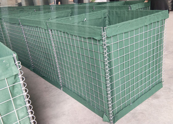 300g Green Geotextile Berjajar Hesco Defensive Barrier 4.0mm Wire Mesh