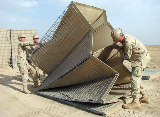 Military Welded Mesh Gabion Hesco Wall Untuk Perlindungan Banjir
