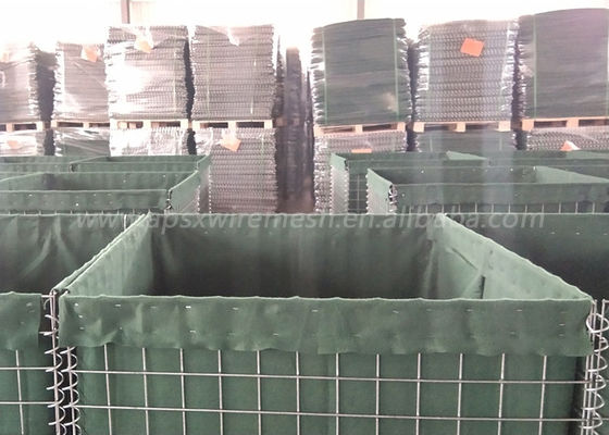 Tembok Pasir Penghalang Hesco 1mx1mx1m yang bertahan