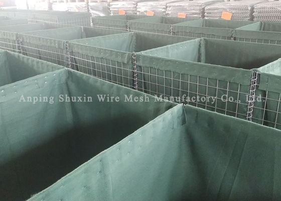 Peralatan Dinding 4.00mm Militer Hesco Bastion Wall Mudah Dirakit