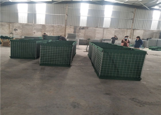 Lubang Persegi 76.2 X 76.2mm Pertahanan Hesco Blast Walls