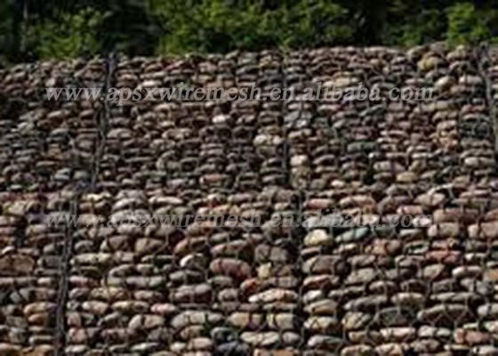 Woven Wire Mesh 2.0mm Gabion Retaining Wall Box Batu Diisi