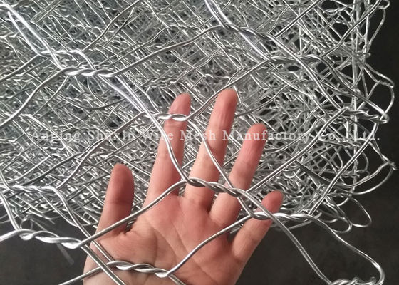 Lindungi Lingkungan Ekologi Keranjang Gabion Heksagonal 4.0mm Galvanis Berat