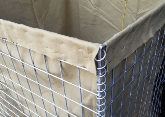 2.21m Tinggi Mil 10 Heavy Zinc Hesco Flood Barriers 76.2x76.2mm