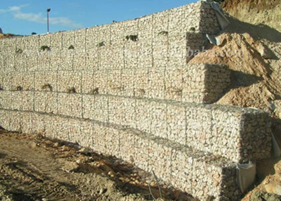 Kandang Dinding Gabion Kontrol Erosi Galvanis Hot Dip