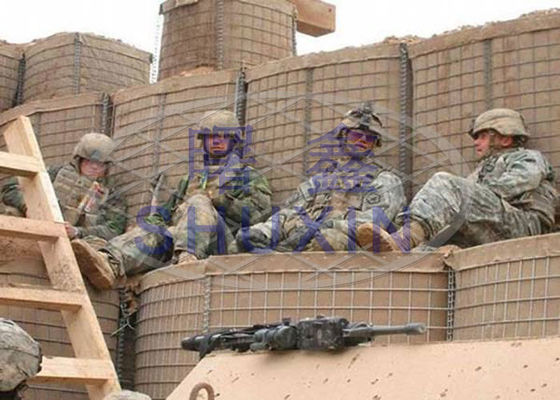 Penghalang Militer Galvanis Berat Besi Wire Mesh Sand Filling Mil10