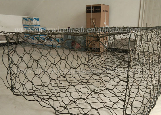 Keranjang Gabion Heksagonal Dilapisi Pvc Mudah Dilipat Untuk Perlindungan Air Dan Tanah