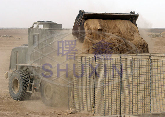 Standar Mil3 Hesco Defensive Barriers 1 * 1 * 5m Galvanized Welded