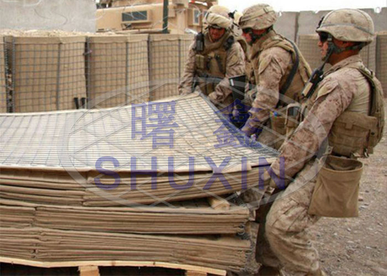 Mil 3 Sand Filled Barriers Perlindungan Terhadap Bom 8cm X 8cm Mesh