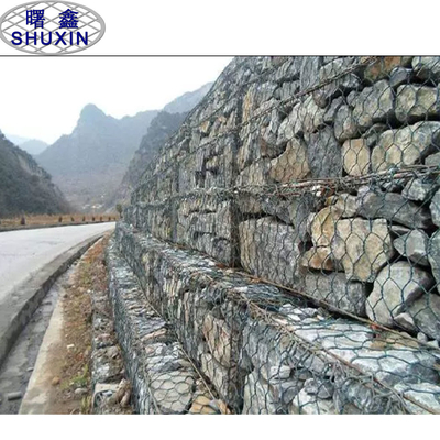 Keranjang Jala Gabion Ganda Galvanis Ganda 3mm Mencegah Dinding Penahan Hujan