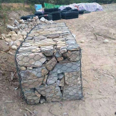 2mx1mx1m Gabion Mesh Basket Galvanis Double Twist Hexagonal Wire Stone Cage