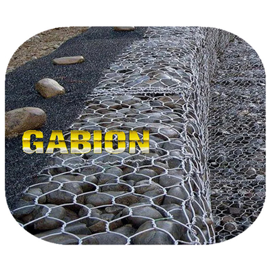 Standar 1x1x2 Meter Pvc Dilapisi Keranjang Gabion Kawat Galvanis Berat Kotak Kawat Heksagonal