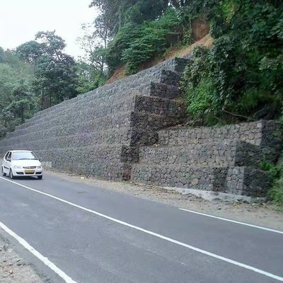 Keranjang Dinding Gabion Antirust Tahan Air Galvanis 2 * 1 * 1 M