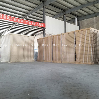 5mm Hambatan Pertahanan Dilas Galvanized Galfan Wire Hesco Bastion Blast Wall